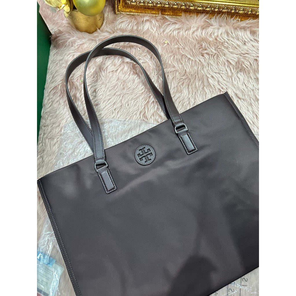 ORIG & IMPORTED TB Ella Large Nylon Tote Bag Maroon Tempranillo