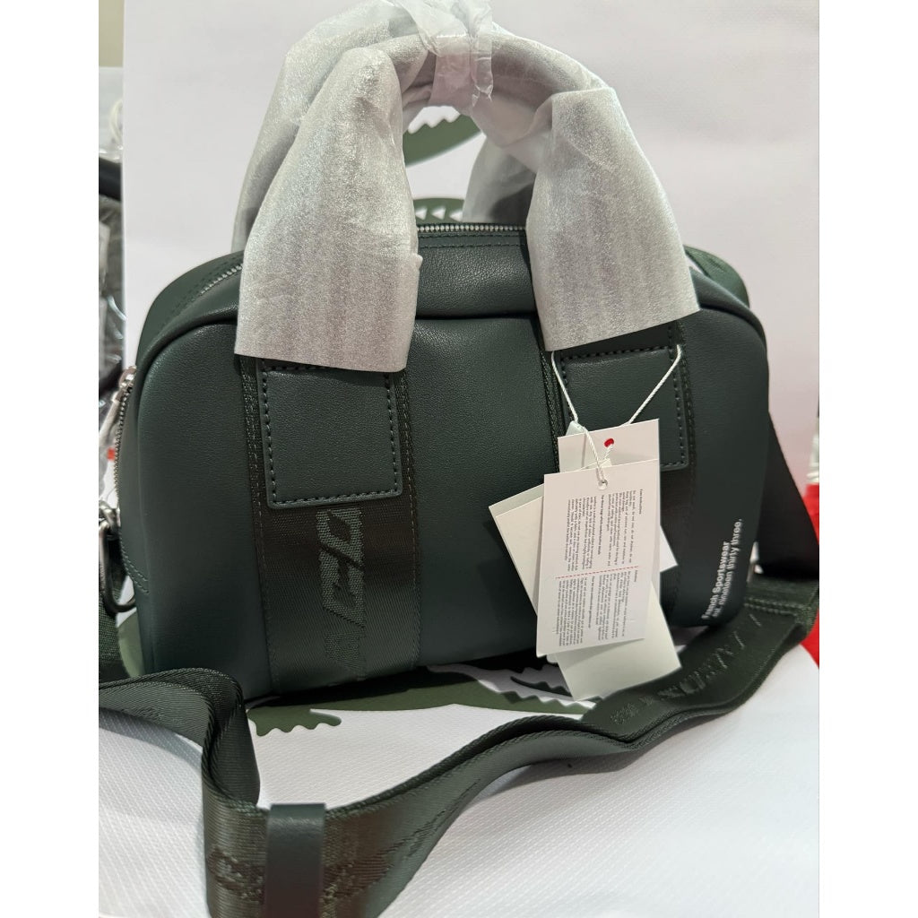 ORIG & IMPORTED LCT Unisex Contrast Inscriptions Gym Green Duffle Satchel Bag