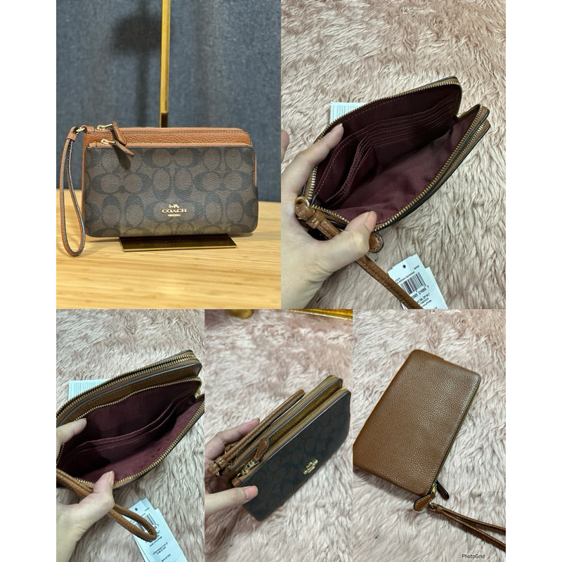 ORIG & IMPORTED CCH Double Zip Large Phone Wallet Wristlet