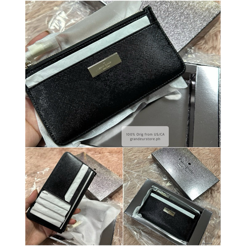 ORIG & IMPORTED KS Kenzie Large Slim Card Holder Wallet in Black Pink