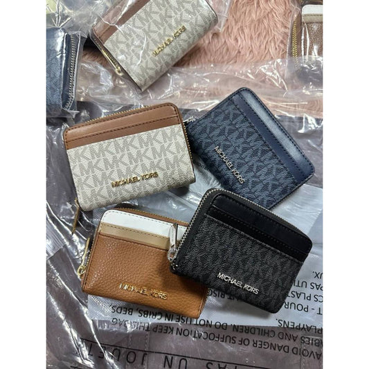 ORIG & IMPORTED MK Jet Set Travel Zip Around Card Case Small Coin Card Wallet
