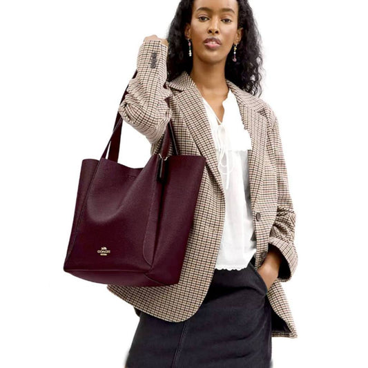 ORIG & IMPORTED CCH Large Hadley Tote Bag Merlot Maroon Red