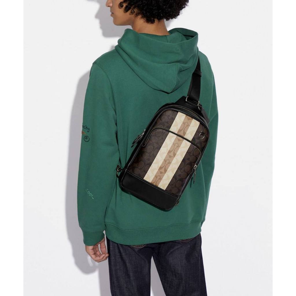 ORIG Preloved CCH Graham Pack In Blocked Brown Men Bag