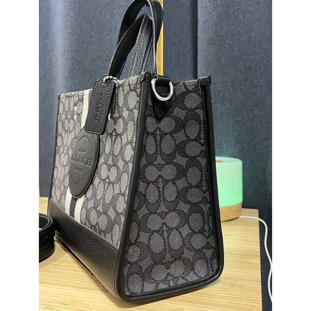 ORIG Preloved CCH Dempsey Carryall Black Bag In Signature Jacquard