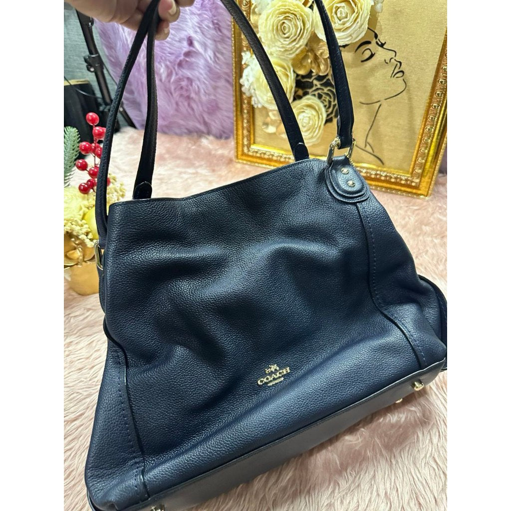 ORIG Preloved CCH Edie Large Hobo Shoulder Bag Navy Blue