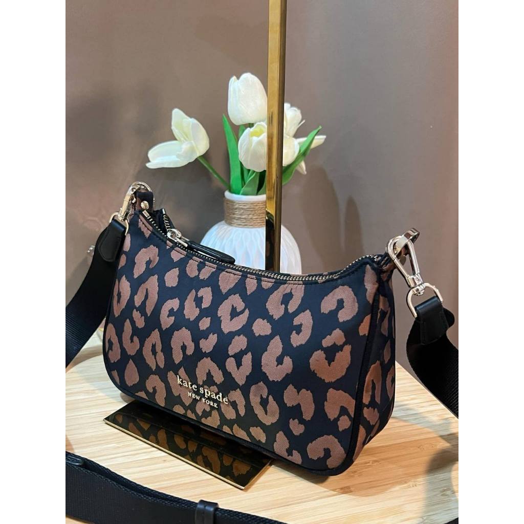 ORIG PRELOVED KS Retail Sam Leopard Nylon Small Crossbody Bag
