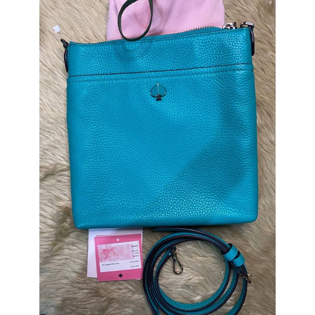 ORIG & IMPORTED KS Polly Small Swing Pack Fiji Green Leather Bag