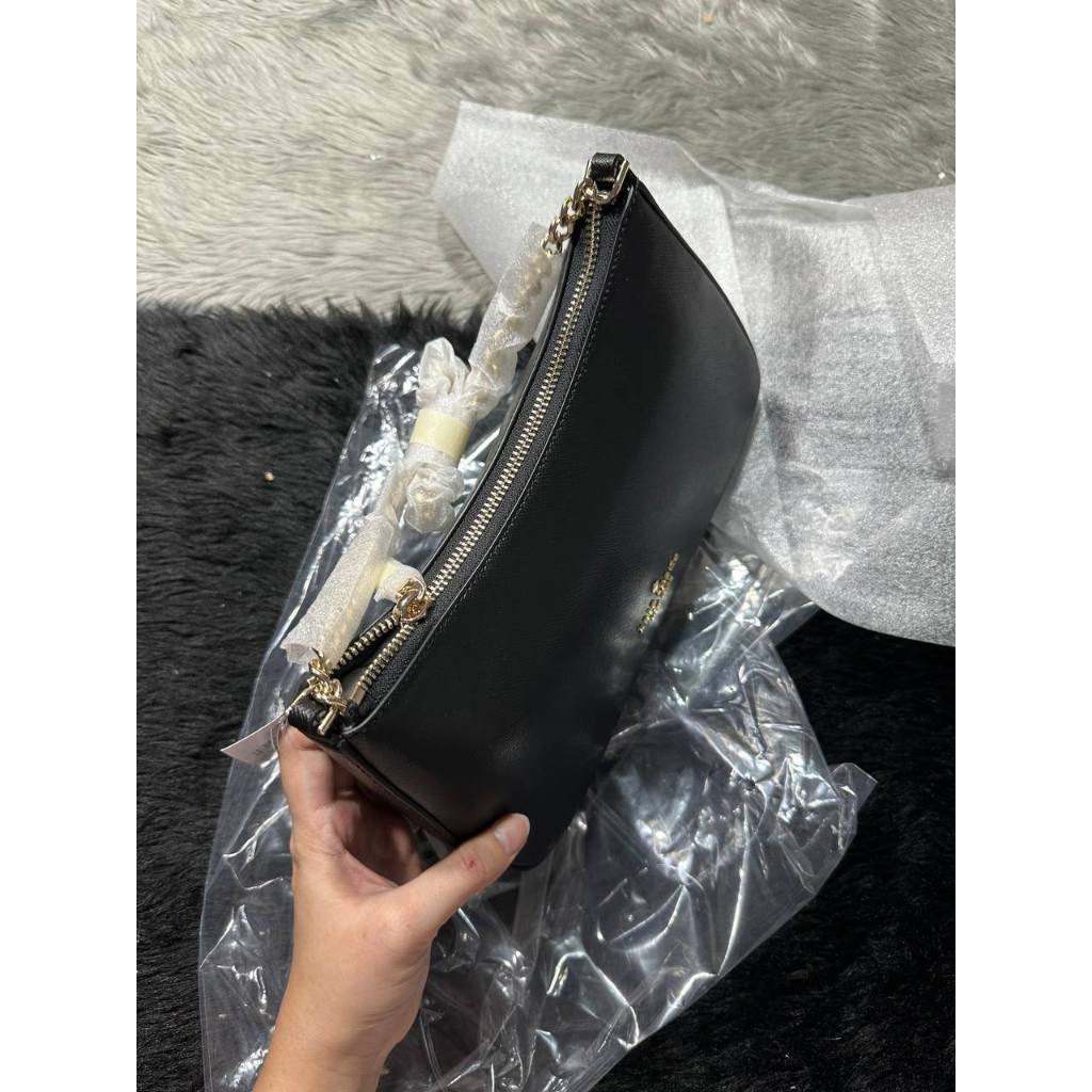 ORIG & IMPORTED KS Madison Saffiano Leather Convertible Crossbody Bag Black