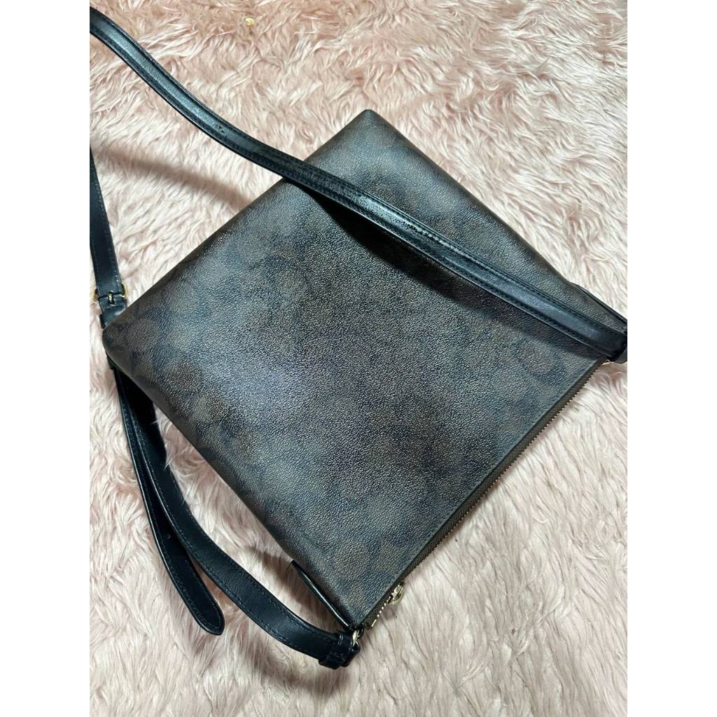 ORIG Preloved CCH Rowan File Bag In Signature Canvas Brown
