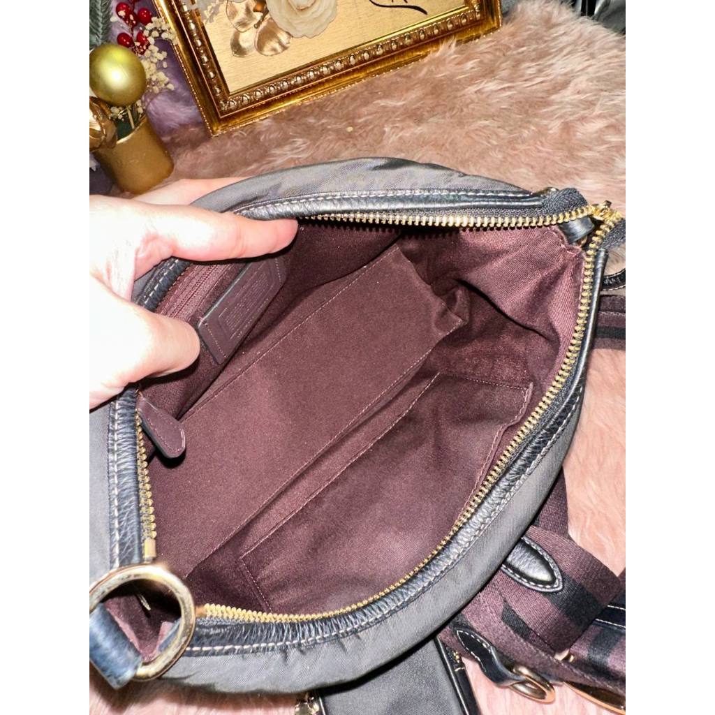 ORIG Preloved CCH Ellis Shoulder Nylon Black Bag with Pouch