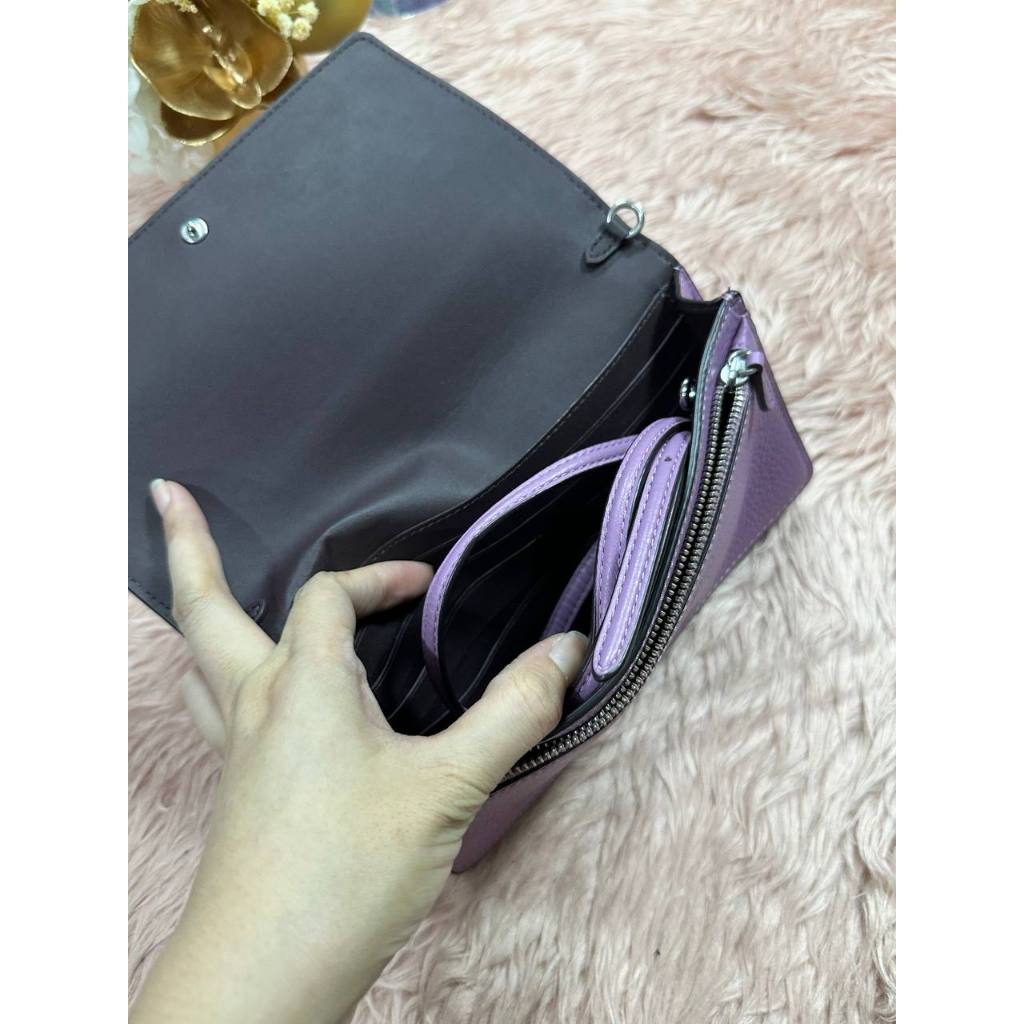 ORIG Preloved CCH Anna Foldover Clutch Crossbody Small Purple Lilac Bag