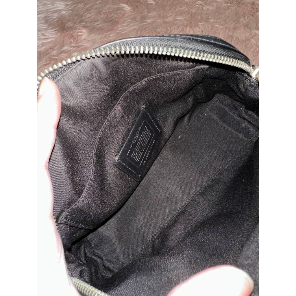 ORIG Preloved CCH Dome Crossbody Small Black Bag With Hearts Print