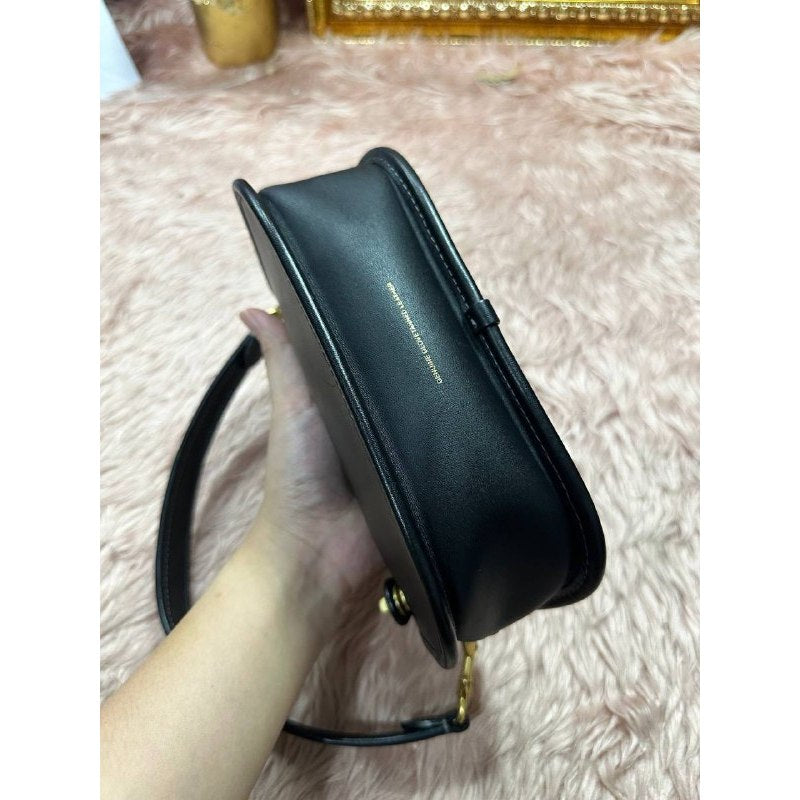 ORIG Preloved CCH Retail Swinger 20 Small Shoulder Black Bag
