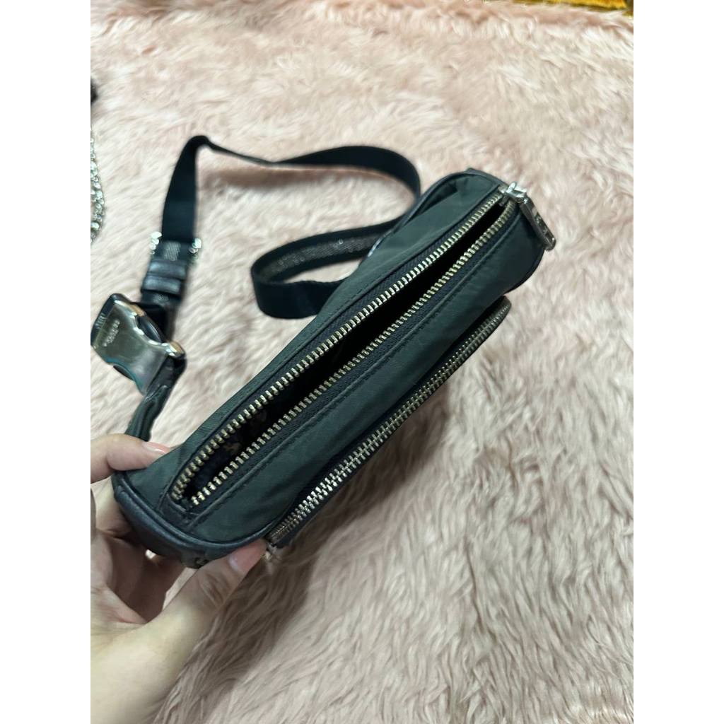 ORIG Preloved CCH Court Belt Black Green Bag Nylon