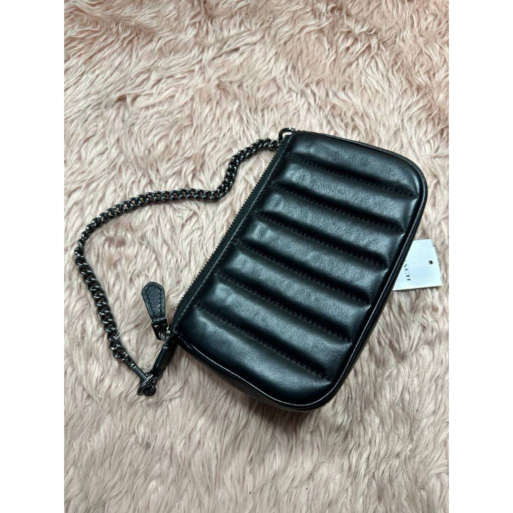ORIG Preloved CCH Nolita 19 With Chain With Linear Quilting Black Bag