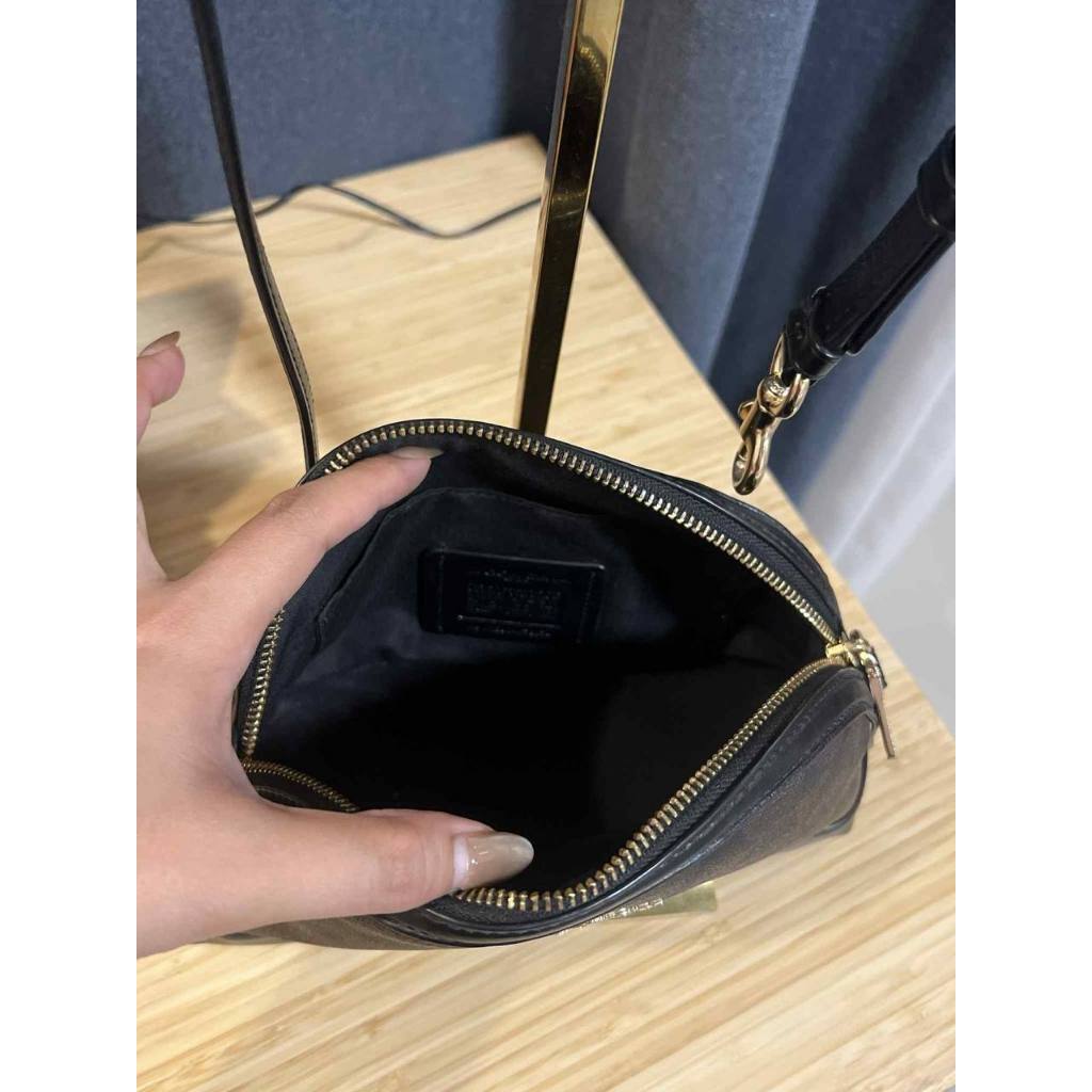 ORIG Preloved CCH Dome Crossbody Signature Brown Black Small Bag