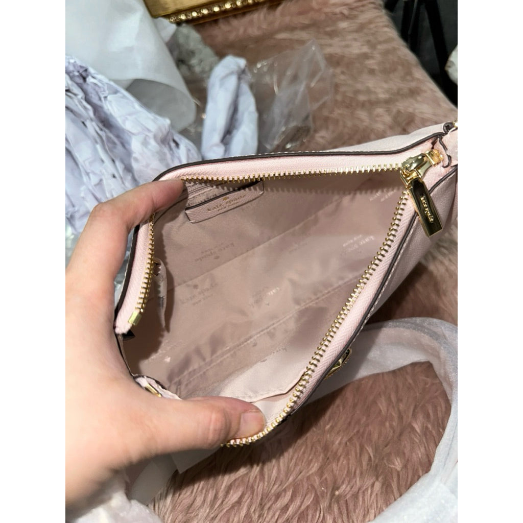ORIG & IMPORTED KS Kayla Embellished Spade Convertible Shoulder Bag Light Pink