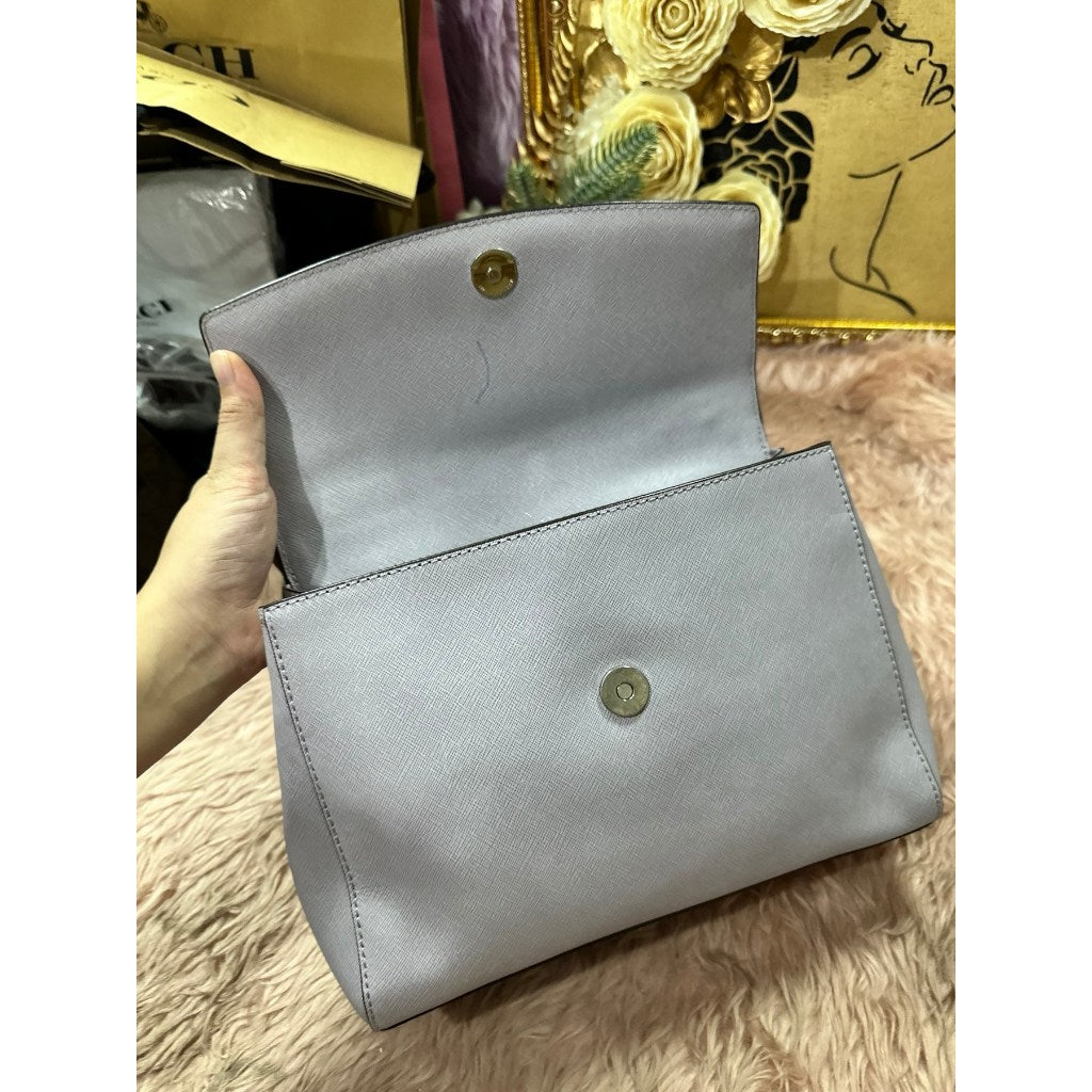 ORIG Preloved MK Grey Medium Ava Top Handle Bag