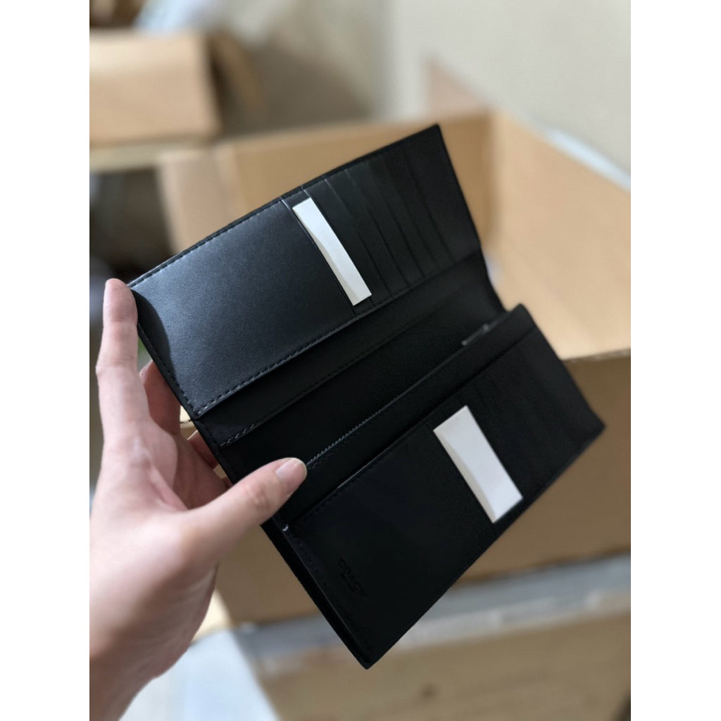 ORIG & IMPORTED CCH Modern Breast Pocket Slim Long Men Wallet Black Brown