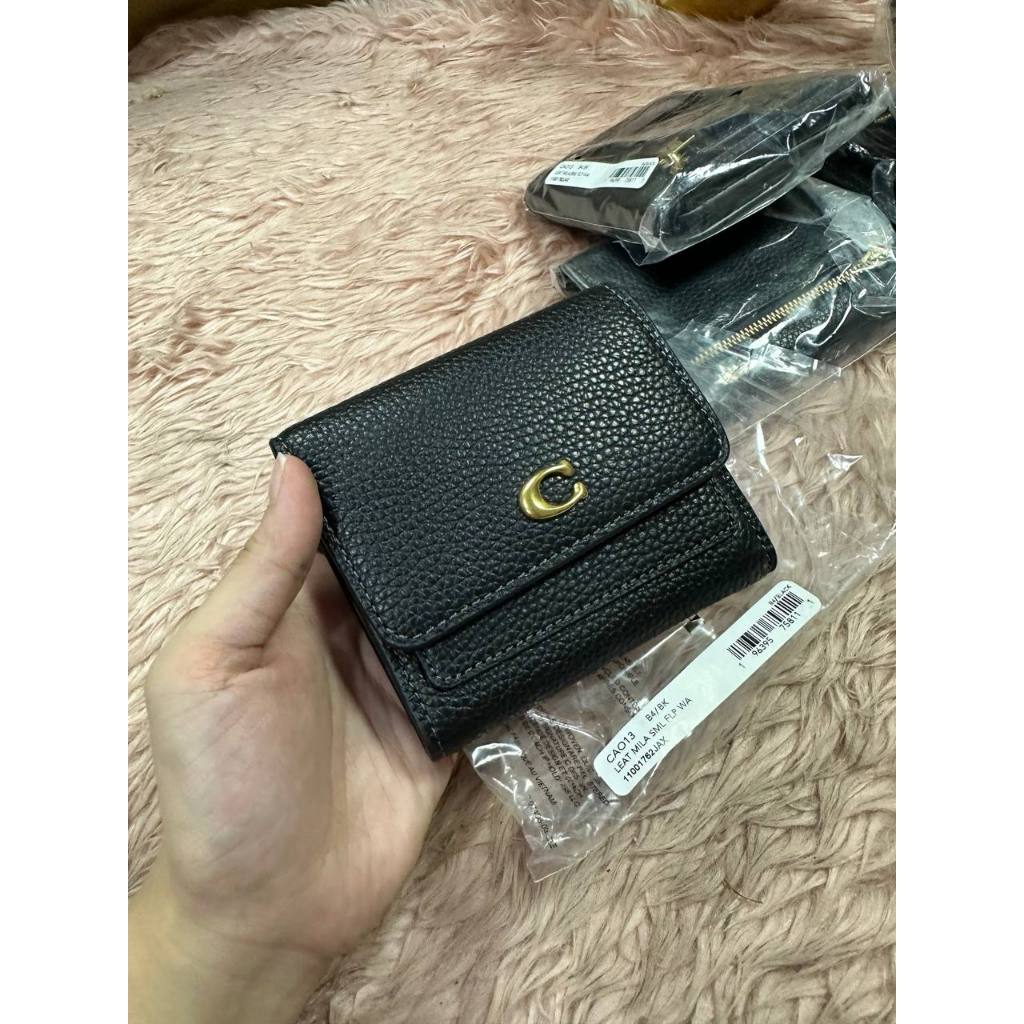 ORIG & IMPORTED CCH Retail Mila Small Flap Trifold Black/Beige/Taupe/Brown Wallet