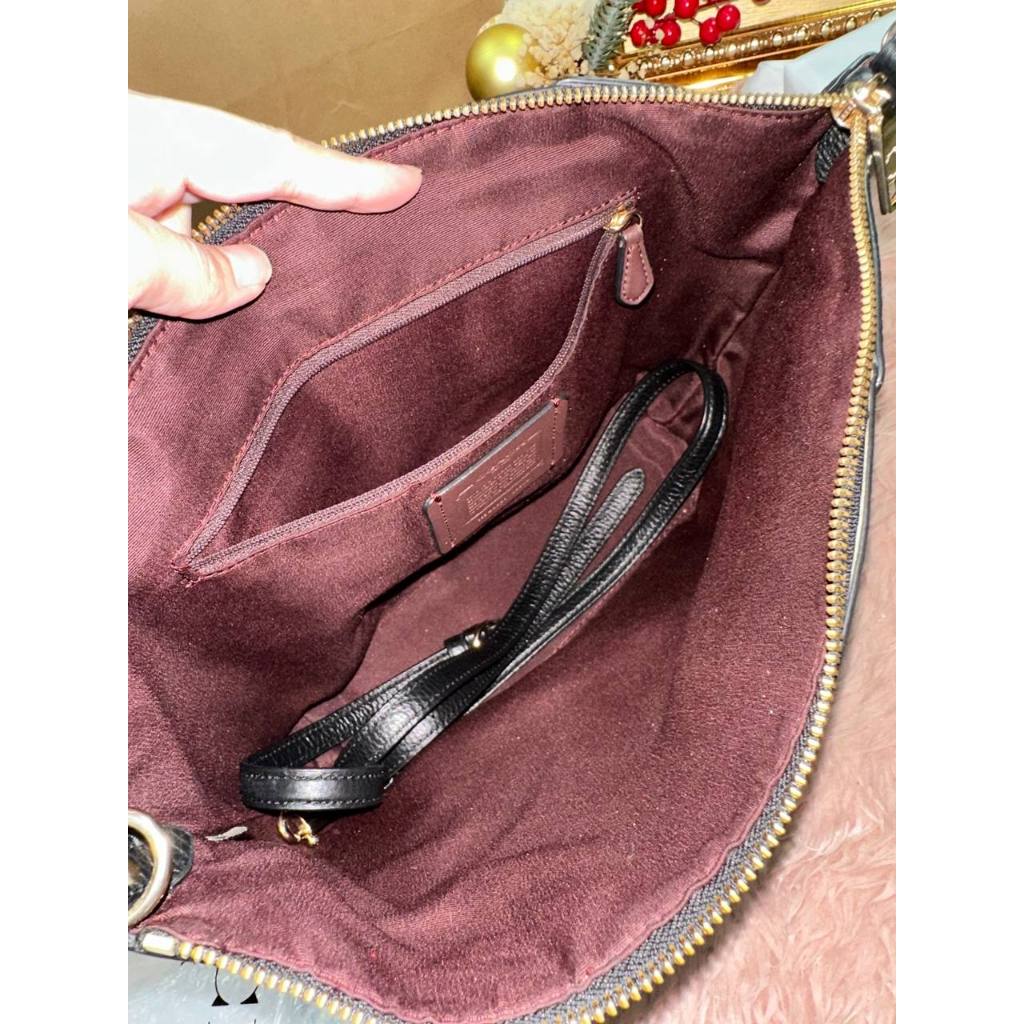 ORIG Preloved CCH Kacey Satchel Medium bag Signature Brown Black