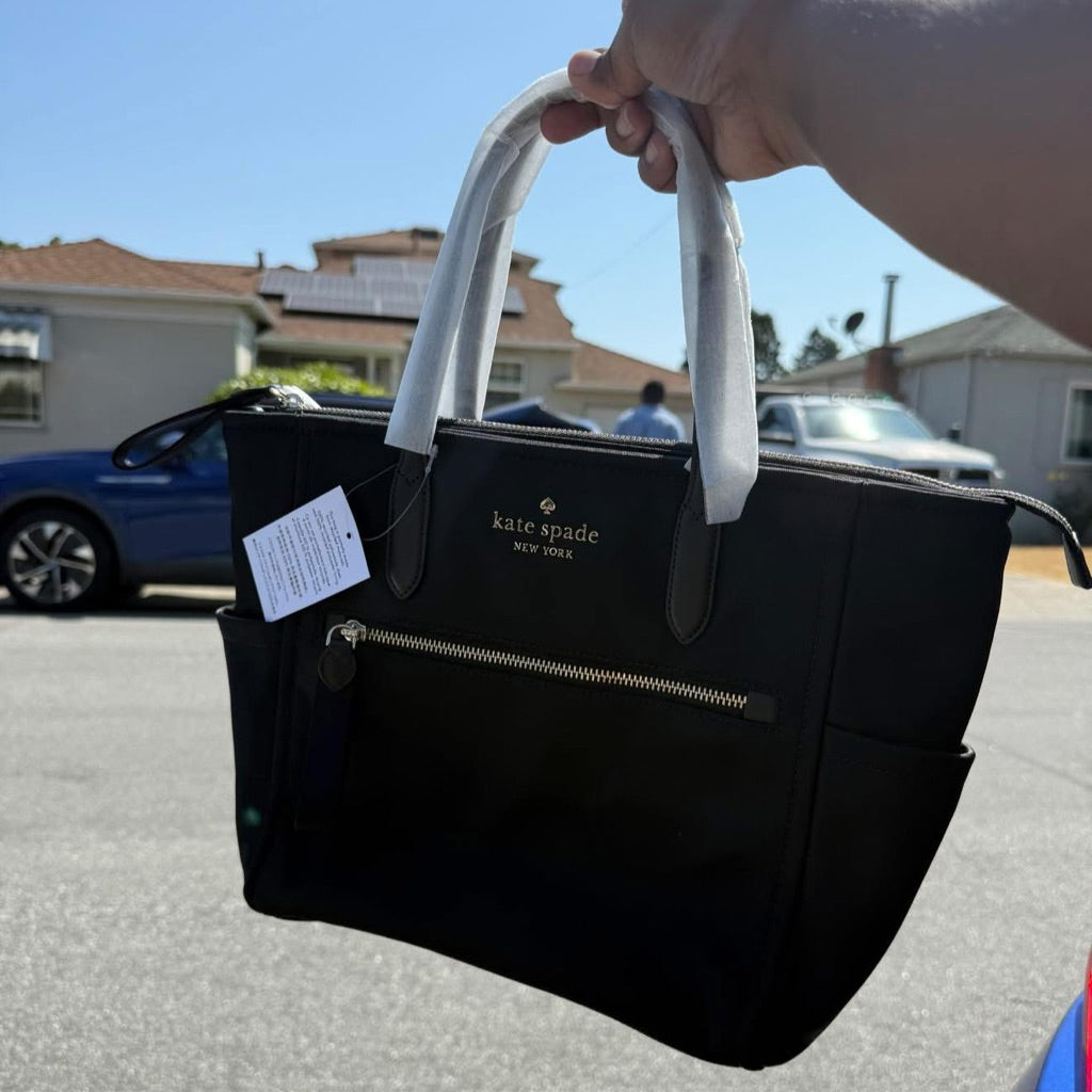 DISCONTINUED ‼️ NO RESTOCK!! ORIG & IMPORTED KS Chelsea Medium Satchel Nylon Bag Black