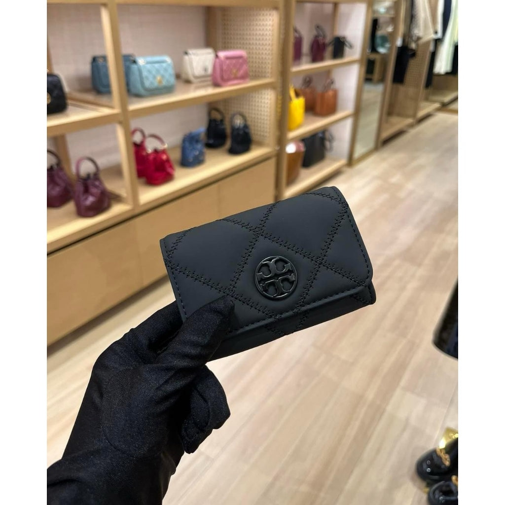 ORIG & IMPORTED TB Willa Matte Card Case Small Black Wallet