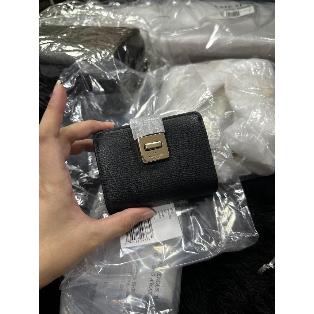 ORIG & IMPORTED KS Phoebe Small Card Holder Wallet Black / Beige