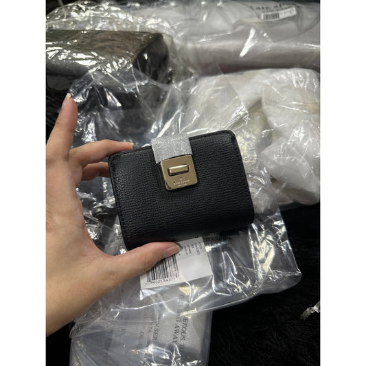 ORIG & IMPORTED KS Phoebe Small Card Holder Wallet Black / Beige