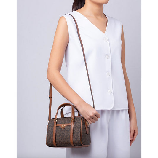 ORIG & IMPORTED MK Jet Set Travel Small Duffle Satchel Crossbody Bag in Brown