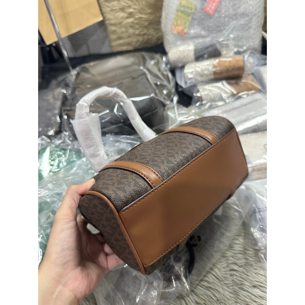 ORIG & IMPORTED MK Jet Set Travel Small Duffle Satchel Crossbody Bag in Brown