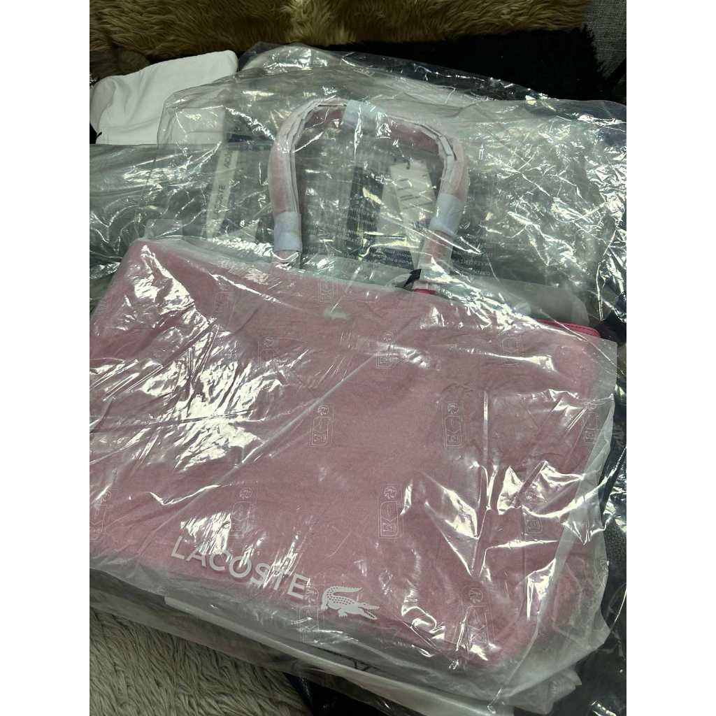 ORIG & IMPORTED LCT Anna Reversible Large Tote Bag with Pouch Black/Pink