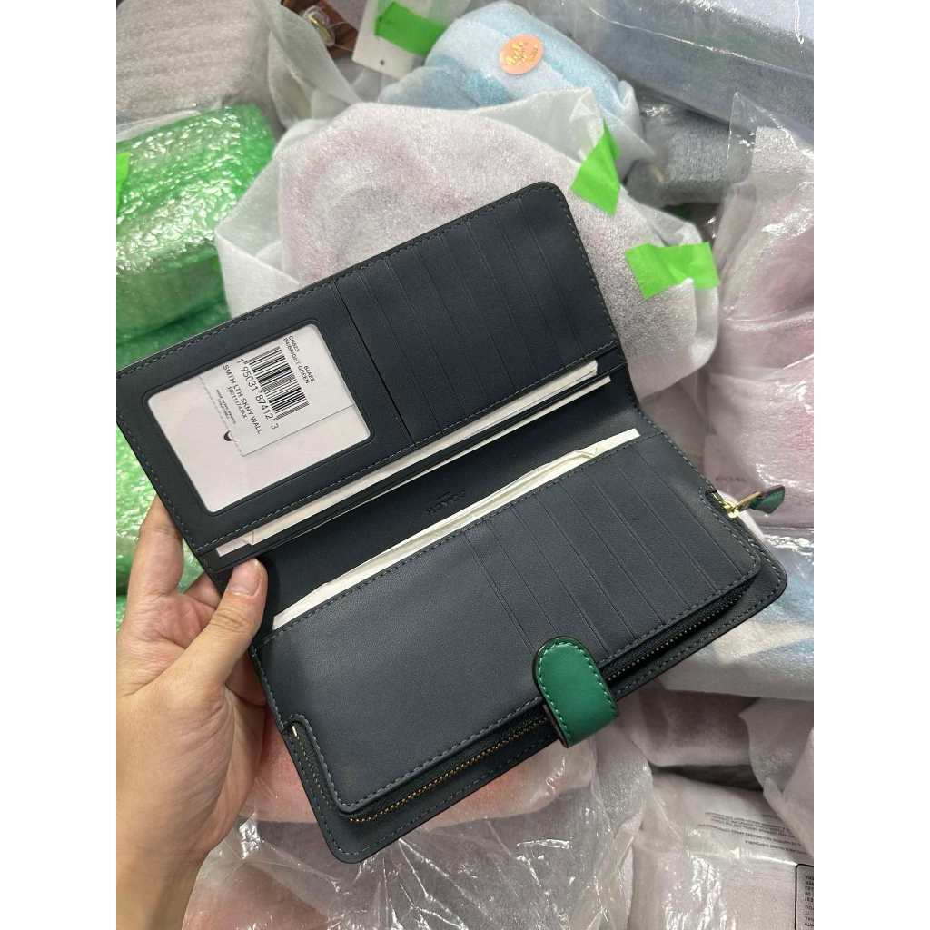 ORIG & IMPORTED CCH Retail Essential Slim Long Wallet Green/Lilac