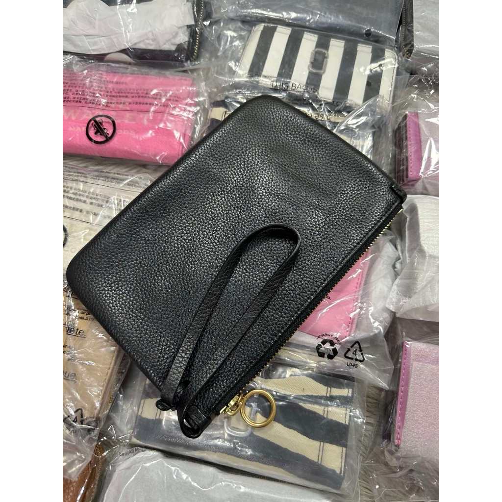 ORIG Preloved TB Perry Bombe Large Wristlet Black