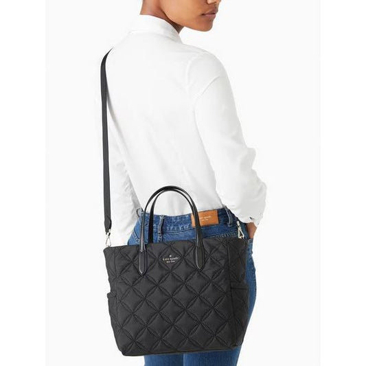 ORIG Preloved KS Chelsea Medium Satchel Nylon Black Bag