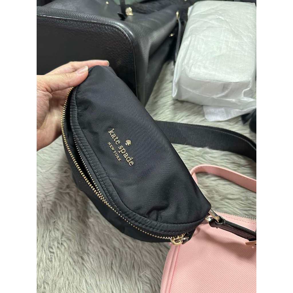ORIG Preloved KS Watson Lane Nylon Belt Small Bag Black