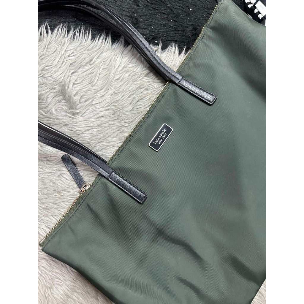 ORIG Preloved KS Wilson Road Margareta Nylon Green Tote Bag