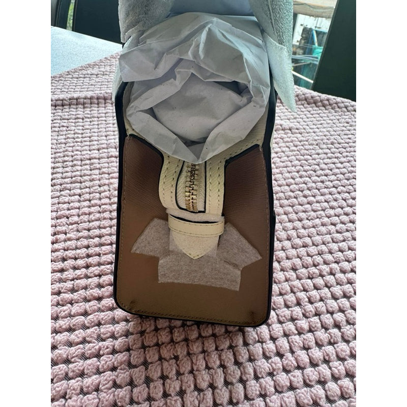 ORIG & IMPORTED KS Madison Small Satchel Bag Beige