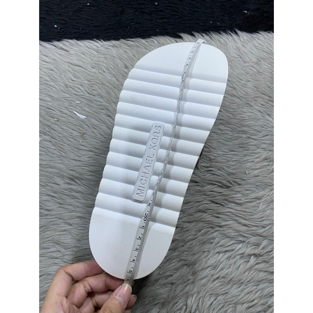 SALE! MK with flaw Tyra Logo Tape Slides Sandals