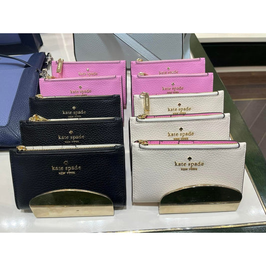 ORIG & IMPORTED KS Leila Julia Small Slim BiFold Wallet Black/Brown/Pink/White