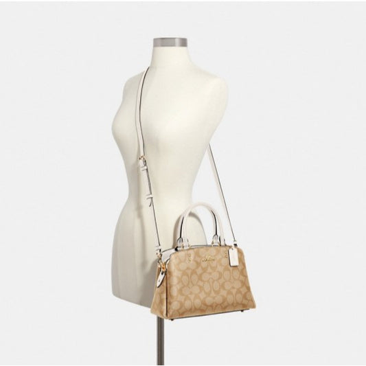ORIG & IMPORTED CCH Mini Lillie Carryall Satchel Bag Light Khaki/White