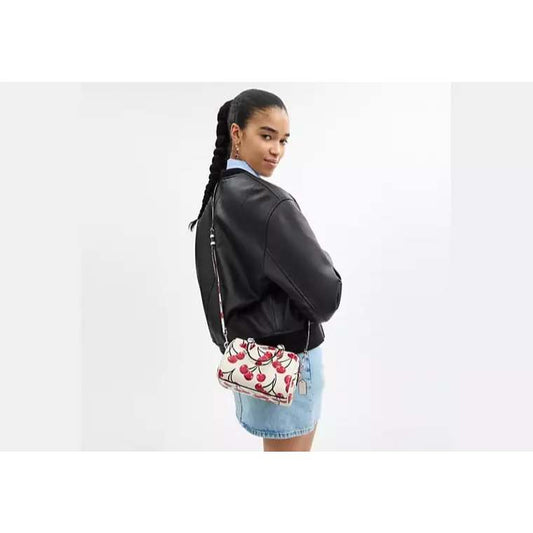 ORIG & IMPORTED CCH Mini Rowan Crossbody Small White Bag With Cherry Print