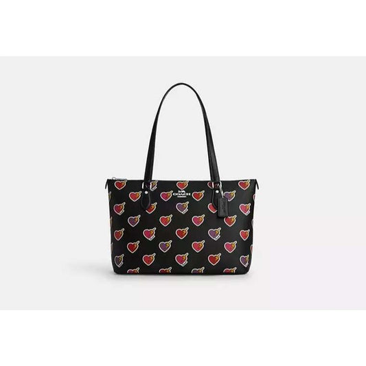 ORIG & IMPORTED C0@CH Gallery Tote Bag With Heart Bolt Print