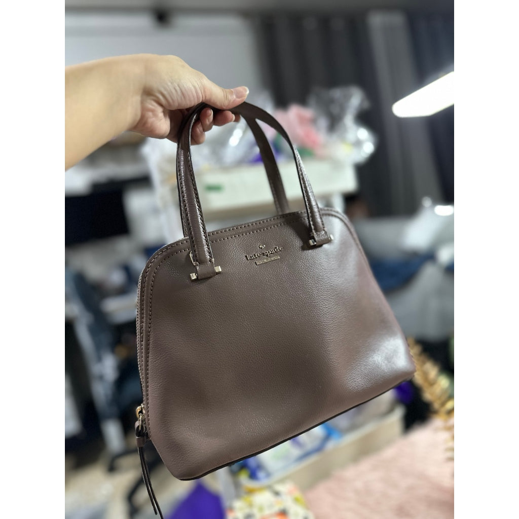 ORIG Preloved KS Patterson Drive Small Dome Satchel Brown Bag