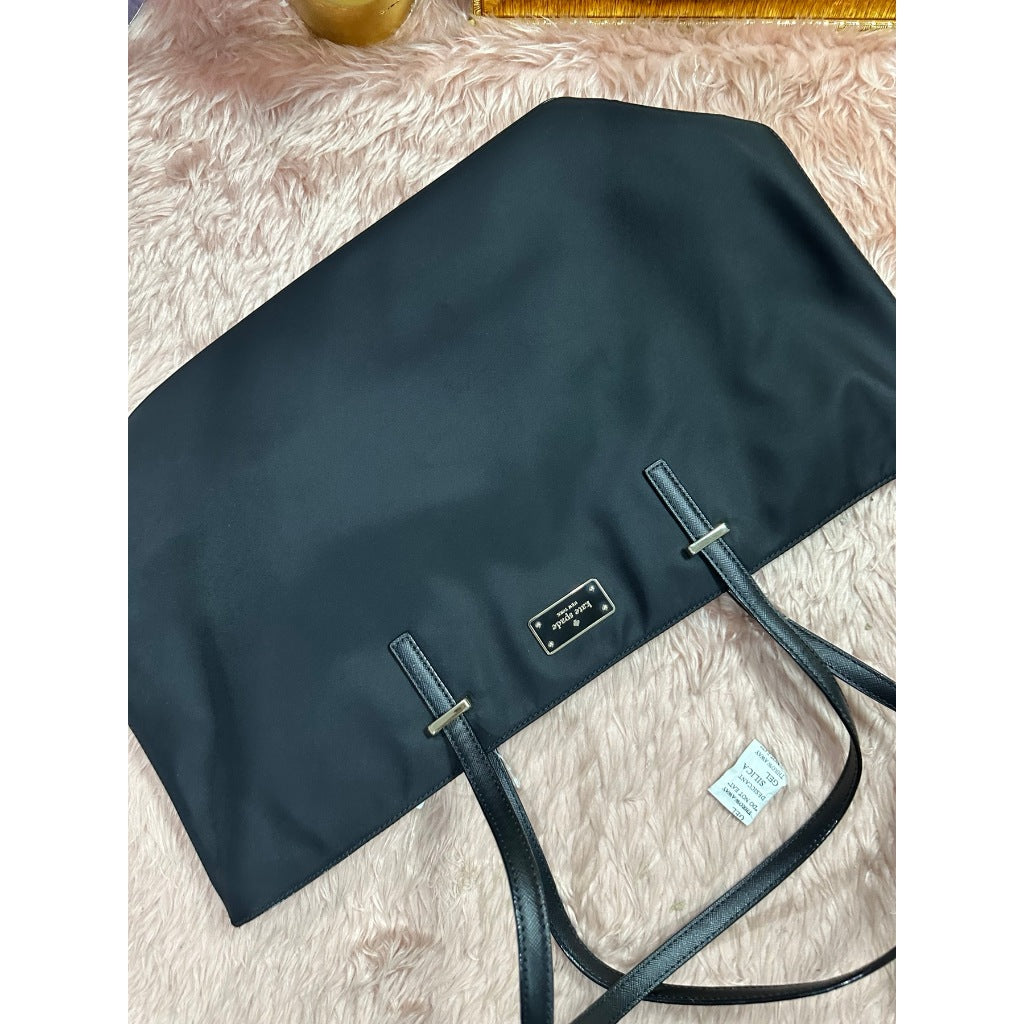 ORIG & IMPORTED KS Blake Avenue Margareta Large Nylon Tote Bag Black