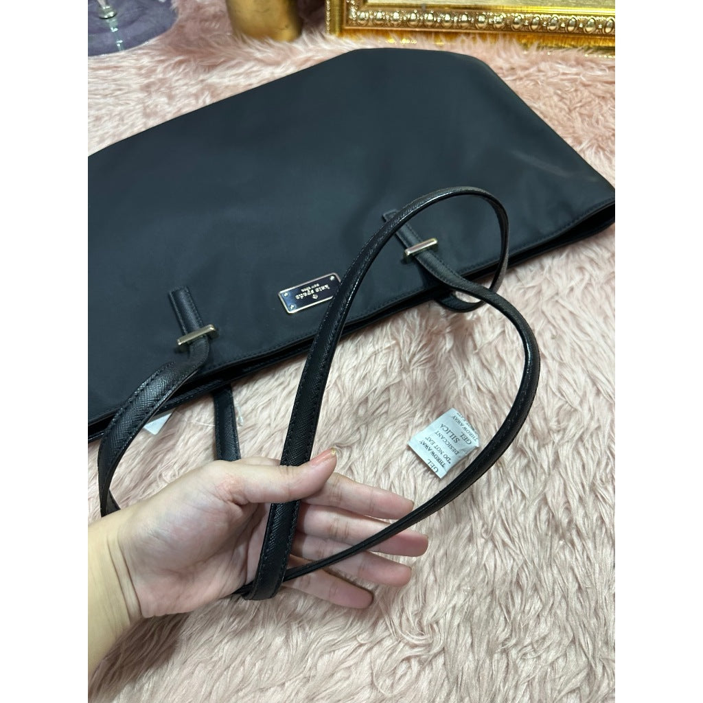 ORIG & IMPORTED KS Blake Avenue Margareta Large Nylon Tote Bag Black