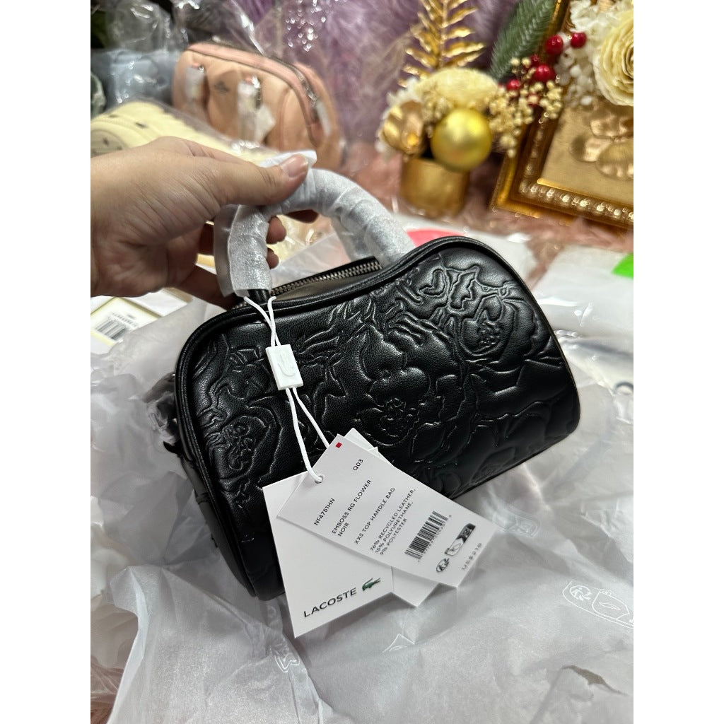 ORIG & IMPORTED LCT Mini Lora Leather Bag Embossed Black