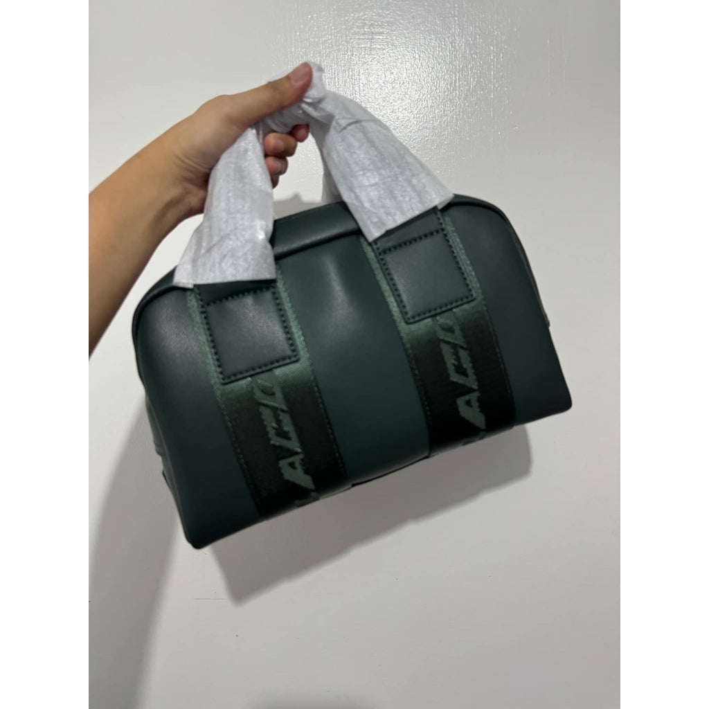 ORIG & IMPORTED LCT Unisex Contrast Inscriptions Gym Green Duffle Satchel Bag