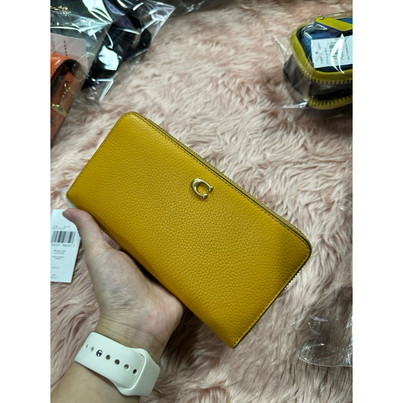 ORIG & IMPORTED CCH Retail Buttercup Yellow Accordion Zip Long Wallet