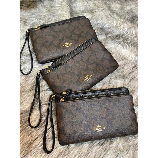 ORIG & IMPORTED CCH Double Zip Large Phone Wallet Wristlet
